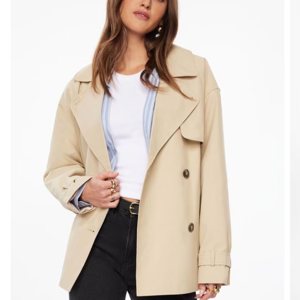 Dynamite - Double Breasted Short Trench Coat